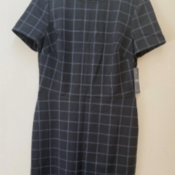 Chaps Sheath Dress Womens Size 6 Short Sleeve Black New With Tag - Picture 3 of 10